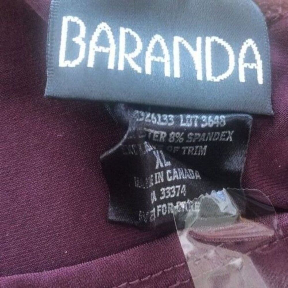 Baranda Tank Top‎ XL Sleeveless Burgundy Scoop Neck Casual Top - Picture 3 of 11